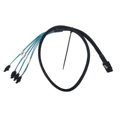 China COMPUTER Cable SAS Sata Mini-SAS Sff-8087 to 4 Sata Cable Mini Sas 4i Sff8087 36p to 4 Sata 7p Cable Hard Disk Data Tie Line for sale