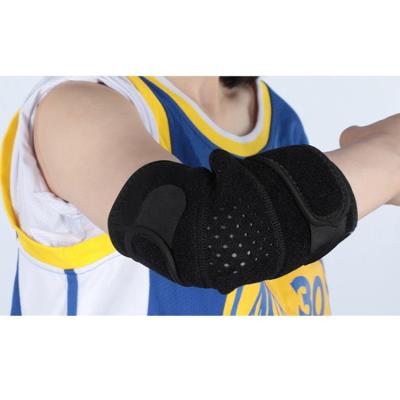 China Factory Direct Selling Elasticity Neoprene Elasticity Neoprene Elbow Guard Spring Winding Compression Adjustable Breathable Adult Basketball Arm Guard for sale