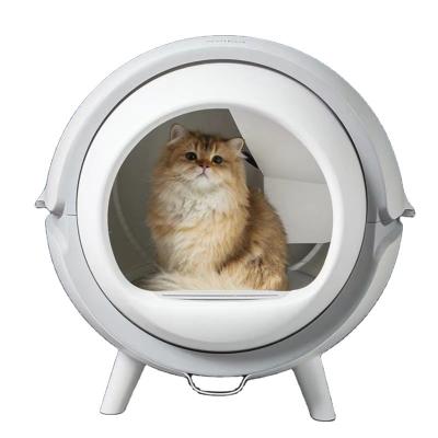 China Large Cat Litter Box Self Cleaning Smart Luxury Viable Cat Toilet For Cleaning Durable Automatic Cat Toilet Eco-Friendly for sale