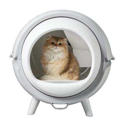 China Wholesale Sustainable APP Control Luxury Cat Litter Box Toilet Automatic Cat Litter Box Smart Cat Garbage Bin for sale