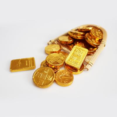 China Delicate piece of gold coin shape milk chocolate for sale