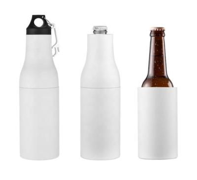 China Viable Hot Product Beer Bottle Insulator Stainless Steel Double Wall Beer Bottle Cooler With Bottle Opener In Bucket Coolers for sale