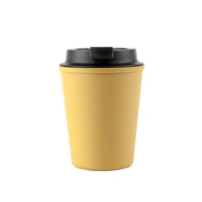 China 350ml PORTABLE plastic promotional coffee cup milk bottle double wall drinking plastic tumbler for sale