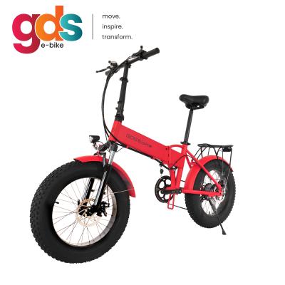 China Aluminum alloy GSD Ebike F032 rts fat tire electric bike basikal bike 350W folding cargo e bike 20 inch bicis de velo for sale