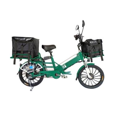 China Aluminum Alloy 120km Chain Delivery Cargo Holland Spain Family 2 Electric Two Wheel Food Bike for sale