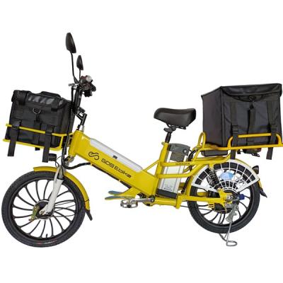 China Fast Delivery Long Distance E-Cargo Electric Food Aluminum Alloy 100km Family Cargo 24ah Dual Two Dual Battery E Bike for sale