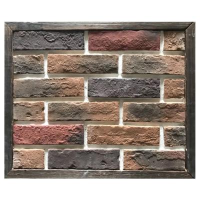 China 3d Texture Exterior Decorative Lightweight Cement Rustic Red Brick Panels Traditional Faux Stacked Old Brick Cladding Wall Panels for sale