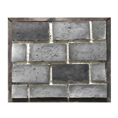 China Old Temple Renovation Brick Traditional Gray Handmade Artificial Culture Stone Chimney Panel Facing Exterior Handmade Brick Wall for sale