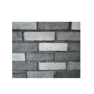 China Traditional high quality handmade cement cerasimite faux brick wall tiles landscape antique gray thin wall facade brick panel for sale