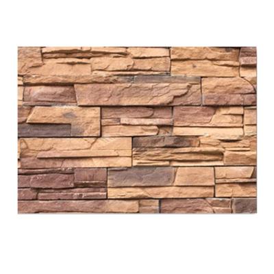 China Nature Rocky Mountain Rustic Surface Stacked Artificial Slate Stone Faux Stone Corner Curtain Column Decorative Culture Stone For TV Wall for sale