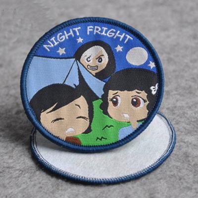 China Viable Custom Woven Thread Patch Woven Label Embroidery Cloth Badge for sale