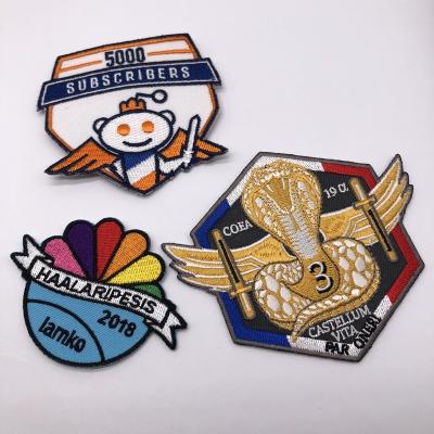 China Custom OEM 3D Iron Embroidery Patch , Embroidered Patch Factory For Garment , Hat , Bag for sale