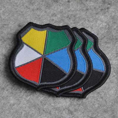 China Factory Wholesale Handmade Custom Rainbow Woven Patch Sew On Embroidery Patches For Apparel for sale