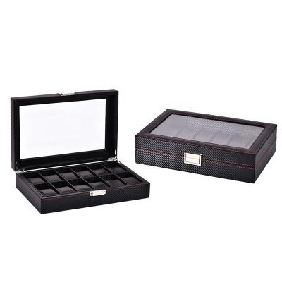 China Collection 12pcs Eyes High Quality Carbon Fiber PU Fashion Leather Collection 12pcs Eyes Packaging Boxes Popular for sale