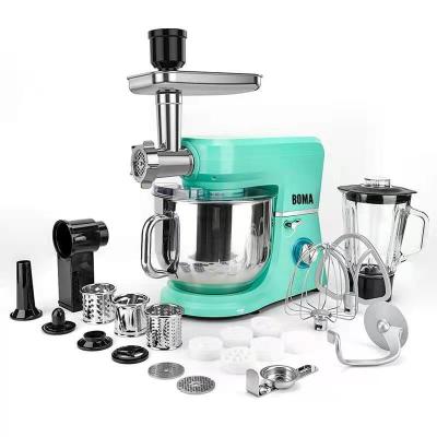 China 5-in-1multifunctional Beater Ejector Button Kitchen Appliances Stand Food Dough Cake Mixe Stand Food Dough Cake Mixer with Juicer Mixer Chopper for sale