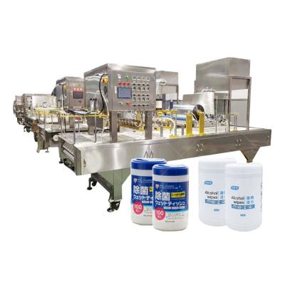 중국 New Product Barrel Wipes Wet Tissue Machine Canister Wet Wipe Machine 판매용