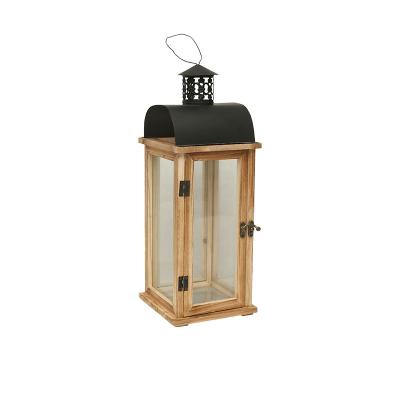 China Wood+iron Good Quality Hot Selling Multifunctional Wooden Storm Lantern for sale