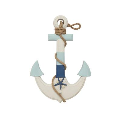 China MDF Hand Crafts Wooden Anchor Pendant Home Series Ocean Decoration Accessories Home Decoration for sale