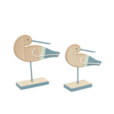 China Best Selling MDF Design Ocean Series Vivid Bird Shape Decoration Wood Crafts for sale