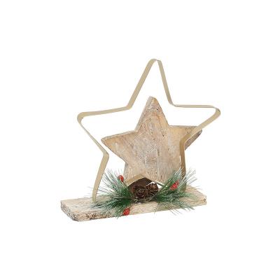 China 2020 Wholesale Cheap Christmas Decor Wooden +iron Professional Workmanship Christmas Decoration Home for sale