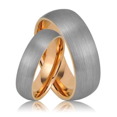 China S BRUSHED MEN'S WEDDING ROSE GOLD TUNGSTEN RING MEN WOMEN'S DOME Romantic for sale