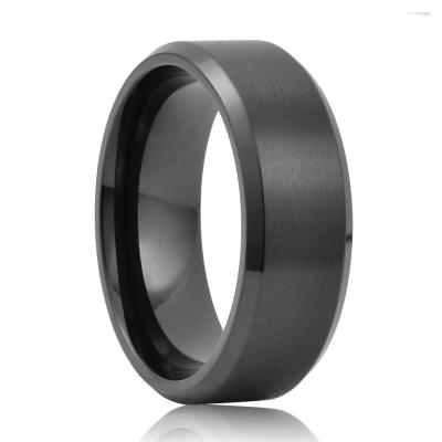 China CLASSIC men's black titanium ring for sale