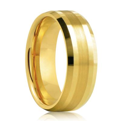 China CLASSIC hot selling gold tungsten ring for men and women for sale