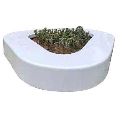 China Large Irregular Fiberglass Planter Troughs For Commercial Plazas for sale