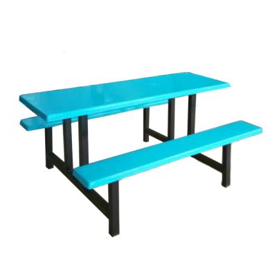 China 6 personen glasvezel restaurantmeubilair fastfood eettafel set Te koop