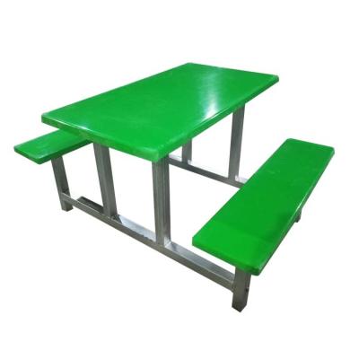 China Rectangular School Canteen 4 zitplaatsen Tafel en stoel Set Te koop