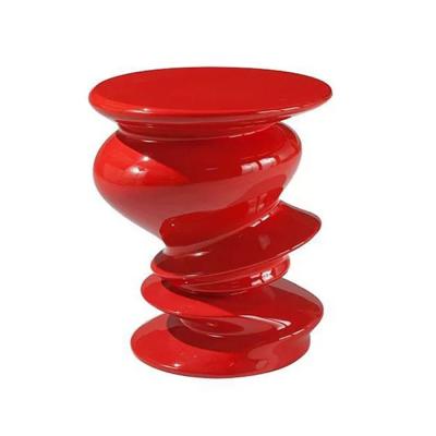 China Scandinavian Creative Corner Gepersonaliseerde FRP Spiral Koffietafel Te koop