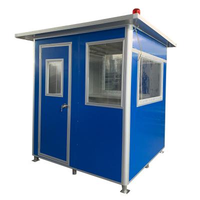 China Small Guardhouse Outdoor Modern Security Kiosk Colour Steel for sale