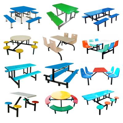 China Restaurant Fast Staff Fiberglass Dining Table for sale