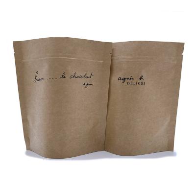 China Recycled Materials Custom Printed Kraft Paper Bag For Food Packaging for sale