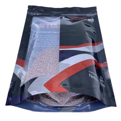 China Custom Logo Fish Lure Bait Worm Moisture Proof Bag With Holder Food Zipper Pouch LDPE Soft Plastic Engraving Printing for sale