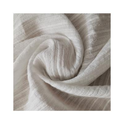 China Whosales Durable 100%cotton Stripes Soft Jacquard Sand Washed Fabric For Garment for sale