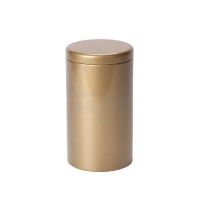 China Wholesale Recyclable Round Metal Tin Cans Gold Coffee Tea Cans Food Grade Packaging Gifts For Milk Powder Sealed Packaging Storage Tin Cans for sale