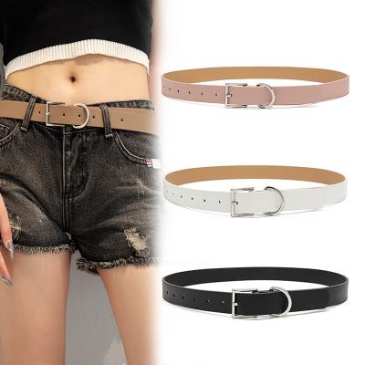 China Wholesale Custom Leather Belt Two-piece All-match Buckle PU Ladies ALLOY Fashion Decorative Dress Jeans Belt for sale