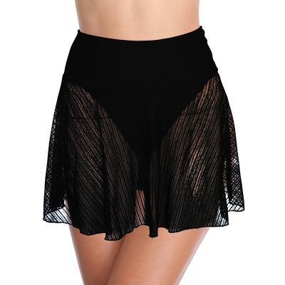 China Breathable Women Bottom Sexy Lace Triangle Bikini Thong Swim Shorts Translucent Bottom Underwear Swimming Solid Bikini Swim Shorts Skirt for sale