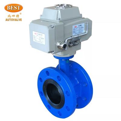 China General C810-C Carbon Steel, C810-B Stainless Steel Flange 2/2 Way Electric Centerline Butterfly Valve Normal Temperature Ball General for sale