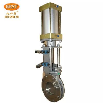 China General Open Closed Type QZ-B-DXZ43 Series Stainless Steel Pneumatic Rising Stem Type Knife Gate Valve for sale