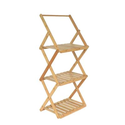 China DIY219283 Homeware DIY219283 Homeware DiYue Nordic Folding Rack DiYue Folding Rack Organizer Portable Picnic Rack Nordic Outdoor Bamboo Rack for sale