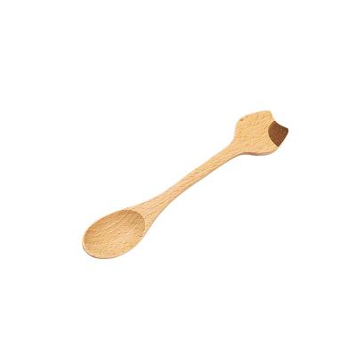 China Wholesale Sustainable Home Kitchen Household Items DIY209291 Diyue Utensils Eco Wooden Flatware Cutlery For Kid Beech Wood Serving Spoon for sale