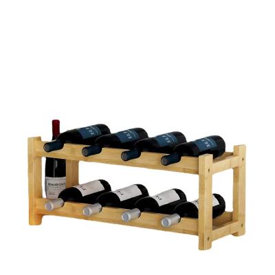 China DIY211123 Homeware DIY211123 Homeware DiYue Outdoor Nordic Outdoor Bamboo Rack Home Shelf Custom Bamboo Storage Organizer Wine Rack for sale