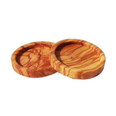 China DiYue Household Goods DIY21381 Eco Italy Cozy Italy Olive Wood Coffee Cup Holder Home Decor Viable Wooden Coaster for sale