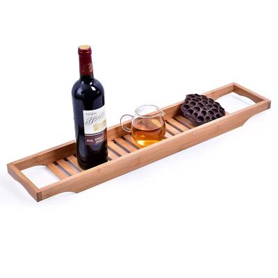 China Viable Bathroom Accessories Home Housewares DIY214191 Single DiYue Bathtubs Rack Amazon Hot Sale Eco Bamboo Bathtub Cart Tray for sale