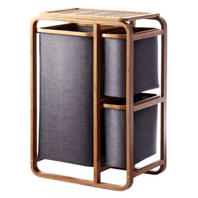 China Wholesale Nordic Home Bathroom Basket Factory Storage Rack Nordic Home Household Goods DIY2012188 Custom Hotel Laundry Bamboo for sale