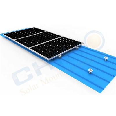 China HOME New Design Corrugated Sheet Metal Roofing Rail Less Solar Support With UL Certification for sale