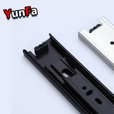 China Guangdong Jieyang 45mm Silent Channel Custom Telescopic Silent Bedroom Furniture Drawer Slide Rails for sale