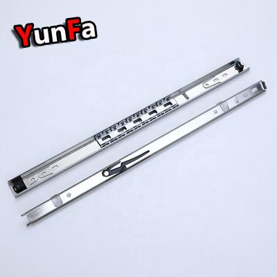 China Jieyang OEM 27mm Extension Ball Bearing Silent Bayonet Drawer Slide Silent Telescopic Rails Full For Tool Storage With Hooks for sale